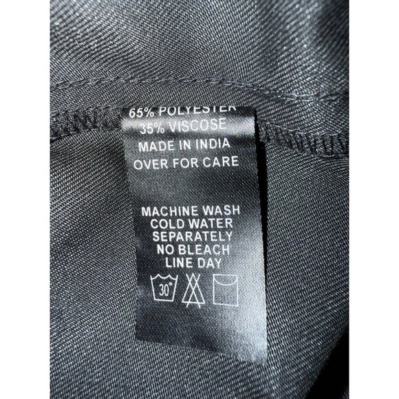 Kamani Mens or Youth Black Islamic Thobe Robe White Thread Embellishment Size 48 - Picture 13 of 13